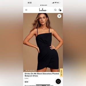 Mini black cocktail dress